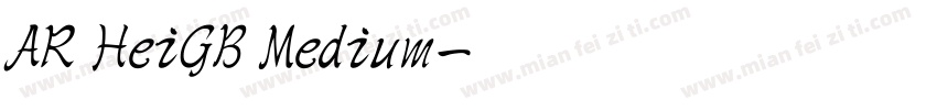 AR HeiGB Medium字体转换